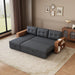 Dark Grey Sectional Sofa Bed L-Shaped, 84", Storage