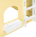 FullSize Wooden Loft Bed WithLEDLightingPlayAreaYellow