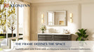40" X 30" Brushed Nickel Bathroom Vanity Mirror, HD Tempered Glass