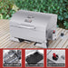 GT1001 Stainless Steel Portable Grill, 10000 BTU BBQ Tabletop Gas Grill with Folding Legs and Lockable Lid, Outdoor Camping, Deck and Tailgating, Silver