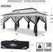 12X20 Pop up Canopy Tent - Gazebo, Party Tents for Parties, Carpas Para Fiestas, Large Outdoor Popup Patio Screened Gazebos, Shelter Tents with Net for Backyard, Commercial,Darkgrey