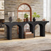Modern Console Table with Arched Base, 47-Inch Black Entryway Sofa Table, Narrow Hallway Table, Wood Foyer Accent Table for Living Room, Entrance, Hallway, Easy Assembled(1 Pack)