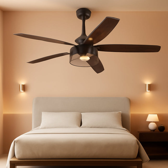 Industrial Farmhouse Caged Ceiling Fan Includes Remote