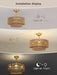 Boho Caged Fandelier with Lights Flush Mount Rattan Ceiling Fan