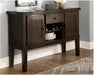 Haddigan New Traditional Dining Room Buffet Cabinet with Wine Rack, Dark Brown