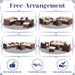 Patio Furniture Set 7 PCS Patio Conversation Sets, All-Weather PE Rattan Outdoor Sectional Sofa with Cushion and 2- Tier Glass Coffee Table（Brown/Beige）