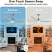 52 Inch Silver Ceiling Fan with Lights and Remote High CFM 3 Blades