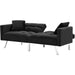 Adjustable Loveseat Sofa Bed with Metal Legs