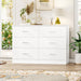 White Dresser with 6 Drawers