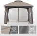 Outdoor Patio Gazebo for Garden with Upgrade Steel Frame and Netting Walls (10X10,Gray)