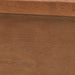 Eridian Walnut Brown Finished Wood and Natural Rattan Full Size Platform Bed