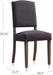 Dining Chairs, Set of 4 Kitchen Dining Room Chairs Upholstered Parson Chairs with High Back & Nailhead Trim, Mid Century Modern Dinner Chairs - Blake (Dark Gray)