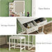 Pearl White Makeup Vanity Desk Integrated Lighting