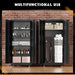 SeventyThreeInch Black Metal Rolling Cabinet Lockable