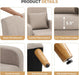 Beige Upholstered Contemporary Accent Chair With Legs