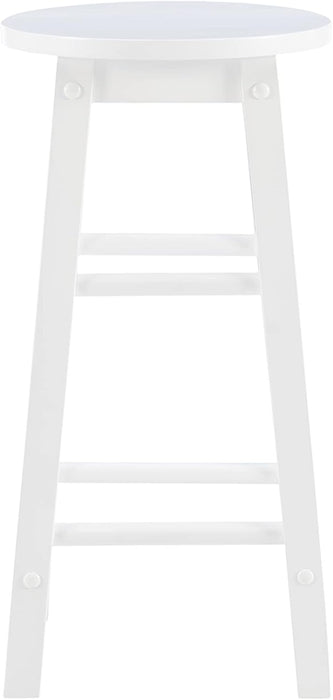 Zeke White 24" Counter Stool with round Seat
