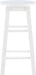 Zeke White 24" Counter Stool with round Seat