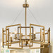 Gold GeometricMetal Pendant Chandelier 5 Light Fixture