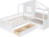 White Kids Twin Montessori PlatformBed Frame Collection