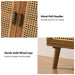 Emily 31'' Tall 2 - Rattan Door Accent Cabinet with Solid Wood Legs