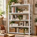 Metal Book Shelf Adjustable Heavy Duty Bookshelf with Tool-Free Assembly