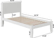 , Nantucket Twin XL Platform Bed, White