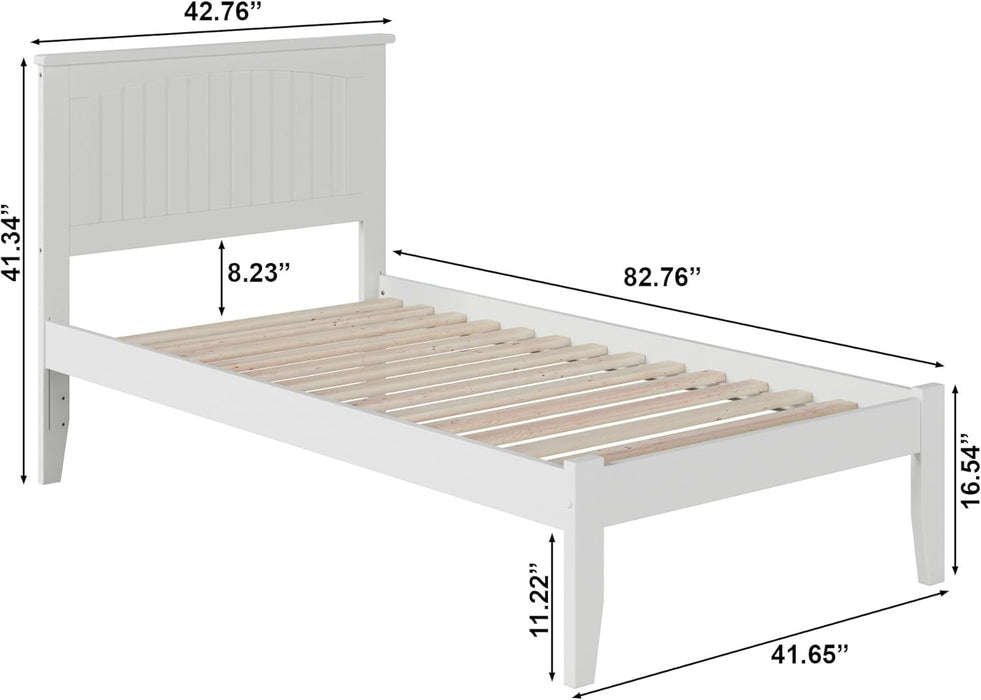 , Nantucket Twin XL Platform Bed, White