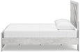 Signature Design by Ashley Cayboni Farmhouse Queen Panel Bed, Foundation or Box Spring Needed, Whitewash