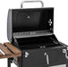 CD1824M 24-Inch Charcoal Grill, BBQ Smoker with Handle and Folding Table, Perfect for Outdoor Patio, Garden and Backyard Grilling, Black, Medium