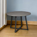 Centiar Mid Century round Dining Room Table with Metal Legs, Gray & Black