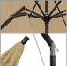 9' round Aluminum Market Umbrella, Crank Lift, Collar Tilt, Bronze Pole, Antique Beige Olefin