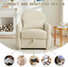 33.5" Accent Chair with Seat Storage Modern Reading Chair Accent Chairs for Living Room Armchair Bedroom,Apartment (Beige, 33.5")