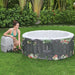 Saluspa Aruba Airjet 2 to 3 Person Inflatable Hot Tub round Portable Outdoor Spa with 110 Soothing Jets and Cover