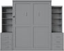 Gray Queen Murphy WallBed With Multifunctional Storage