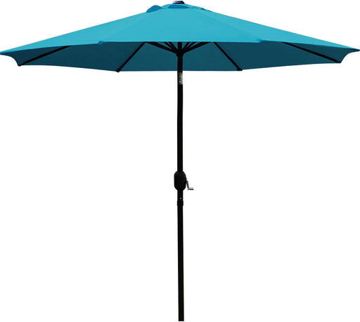 9' Patio Umbrella Outdoor Table Umbrella with 8 Ribs Teal Blue