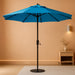 9' Patio Umbrella Outdoor Table Umbrella with 8 Ribs Teal Blue