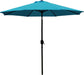 9' Patio Umbrella Outdoor Table Umbrella with 8 Ribs Teal Blue