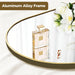 57"×20" Floor Length Mirror, Full Body Standing Mirror, Shatter-Resistant Glass & Slim Alloy Frame, Freestanding/Leaning/Wall Mount for Bedroom, Living Room & Entryway, Gold