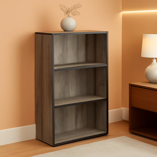 Pasir 3-Tier Open Shelf Bookcase, French Oak Grey