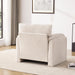Beige Chenille Upholstered Oversized Armchair 38.6 Inch