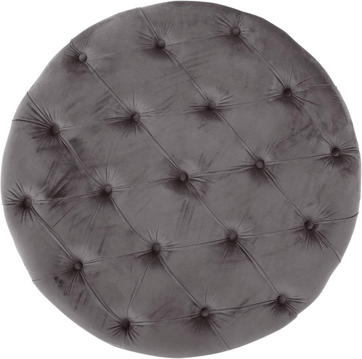 Christopher Knight Home Zelfa Velvet Ottoman, Grey