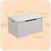 Kids Toy Box Bench - Wooden Chest with Flip-Top Lid, Safety Hinges & 4.5 Cubic Feet Storage Capacity - Stylish Storage Organizer for Toys, Books & Nursery Essentials - White