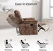 Reclining Sofa for Living Room, Extra Wide Modern Overstuffed 3 Seat Recliner Manual Sofa Chair, Breathable Soft Fabric and Padded Seat, Brown