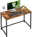 Computer Desk, Gaming Desk, Home Office Desk, for Small Spaces, 19.7 X 39.4 X 29.5 Inches, Industrial Style, Metal Frame, Rustic Brown and Black ULWD41X