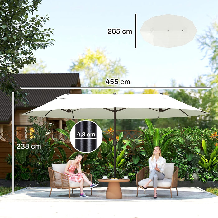 Extra Large 15 Ft Patio Umbrella with Crank Handle