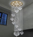 D32 X H100 Modern Large Chandelier for Foyer Glam Chandelier Raindrop Crystal Chandeliers LED Dimmable High Ceiling Light Fixtures for Staircaes Hallway Entryway Gold