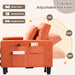 Three In One Velvet Orange Convertible SleeperChair