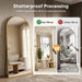 Full Length Mirror, 76"X44" Oversized Full Body Mirror Gold, Arched