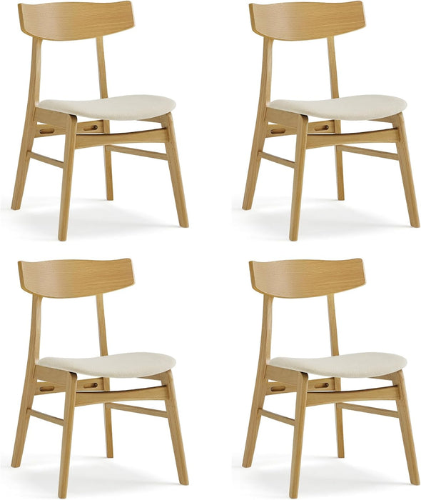 Wooden Dining Chairs Set of 4, Upholstered Kitchen Chairs, Original