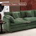 111.4Inch L Shaped Green ChenilleTextured Sectional Sofa